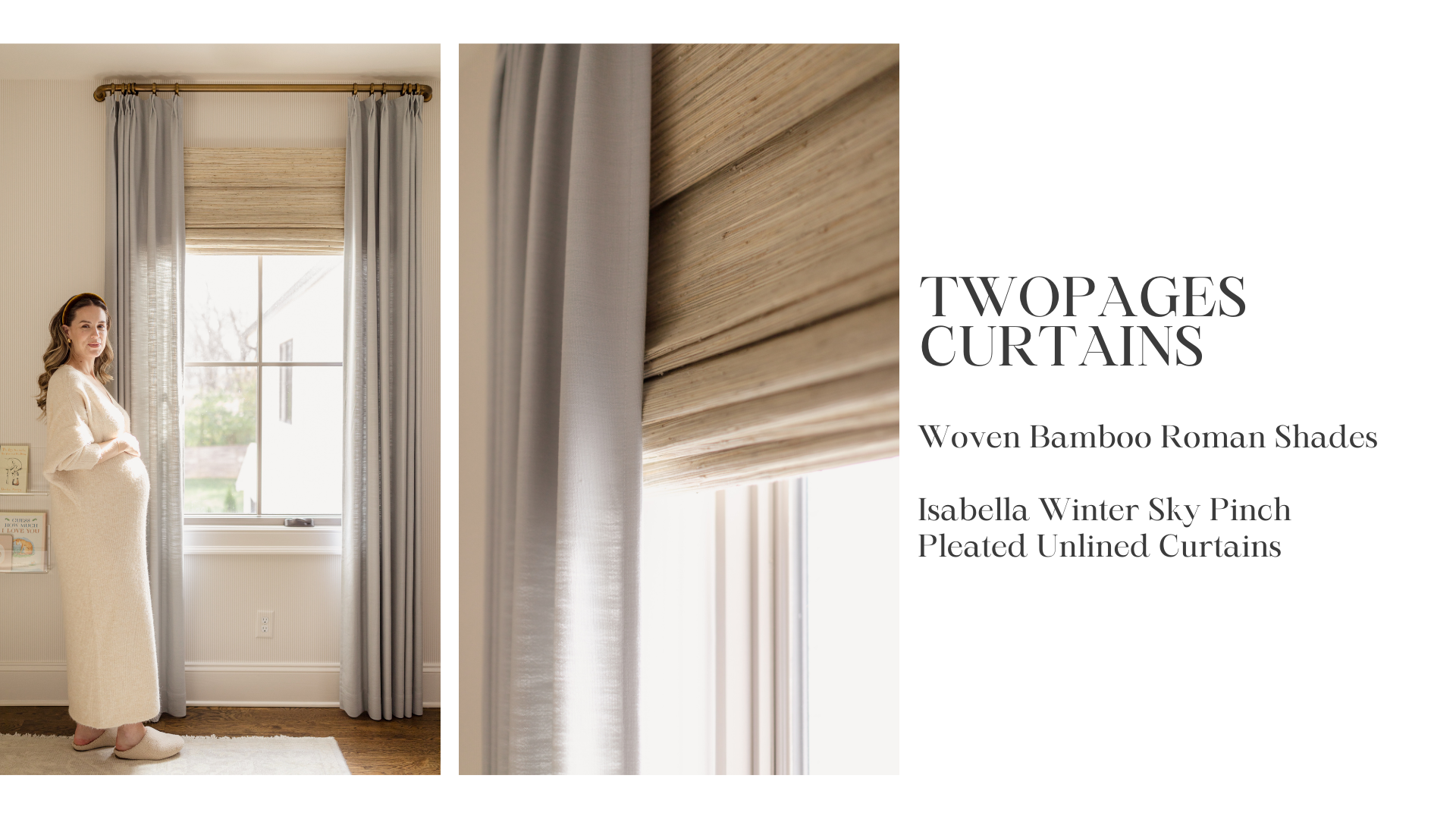 Amazon.com: TWOPAGES Woven Bamboo Cordless Roman Shades, Custom No